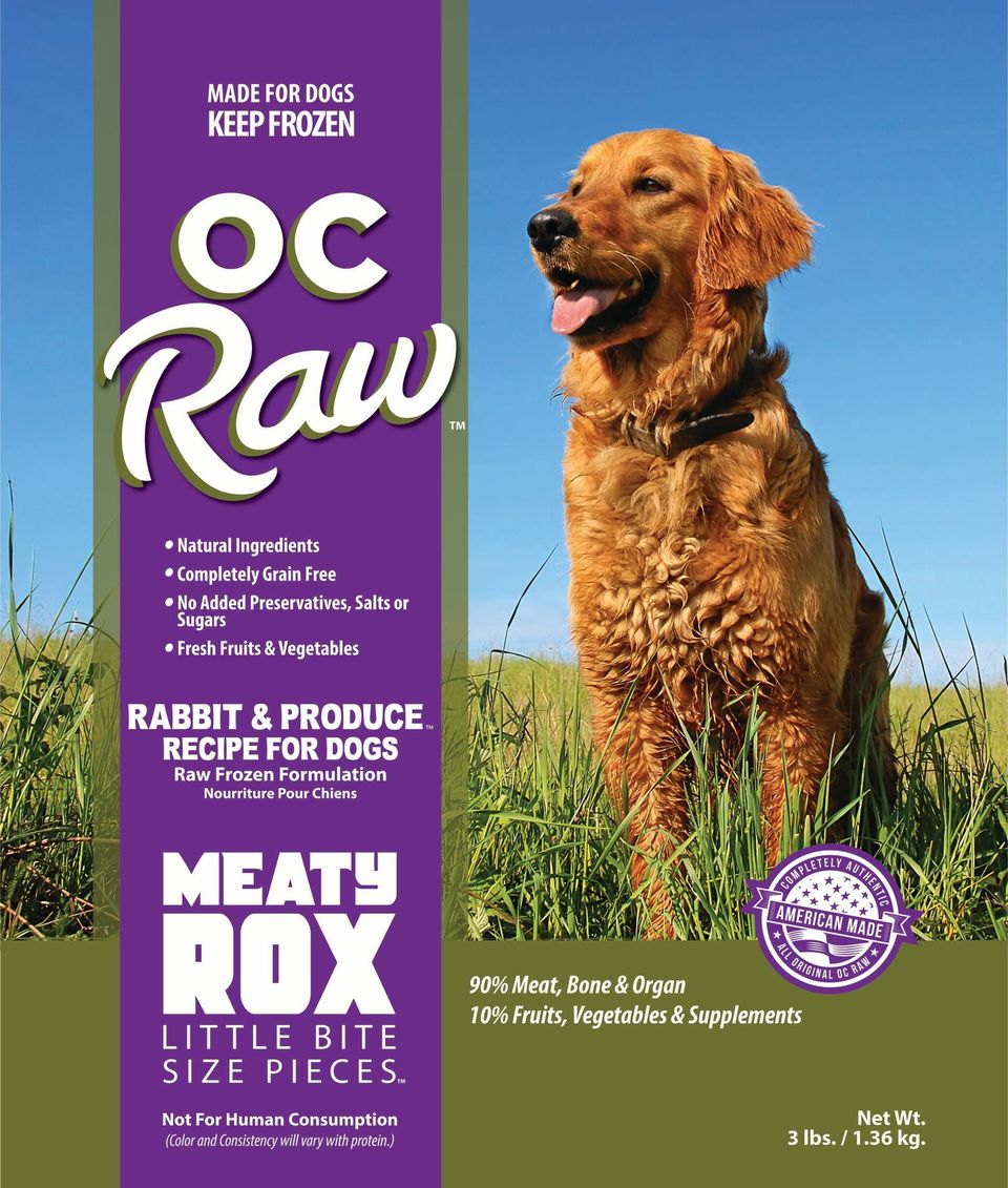 OC Raw Meaty Rox Rabbit & Produce - 3lb