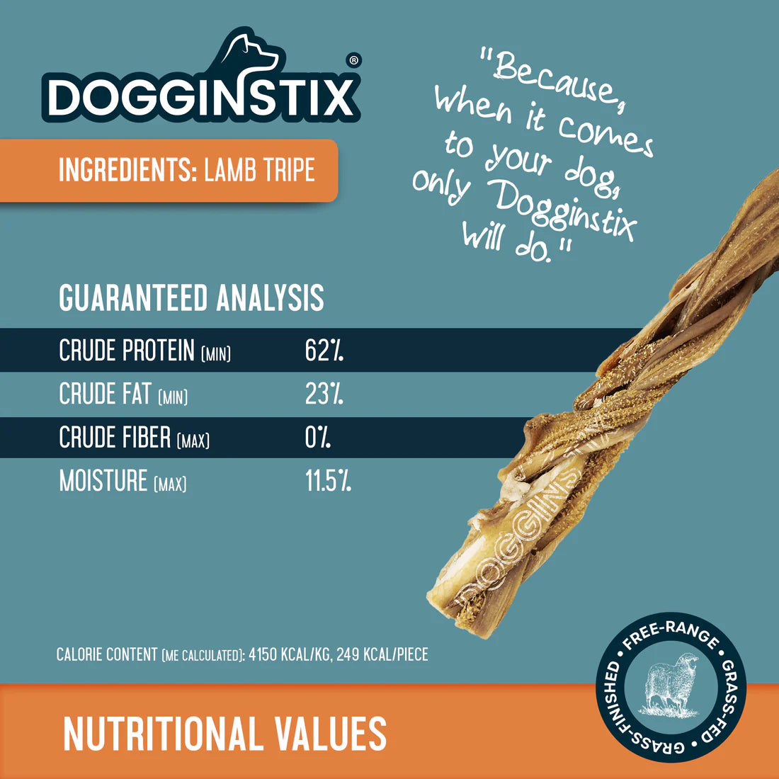 Dogginstix Braided Lamb Tripe