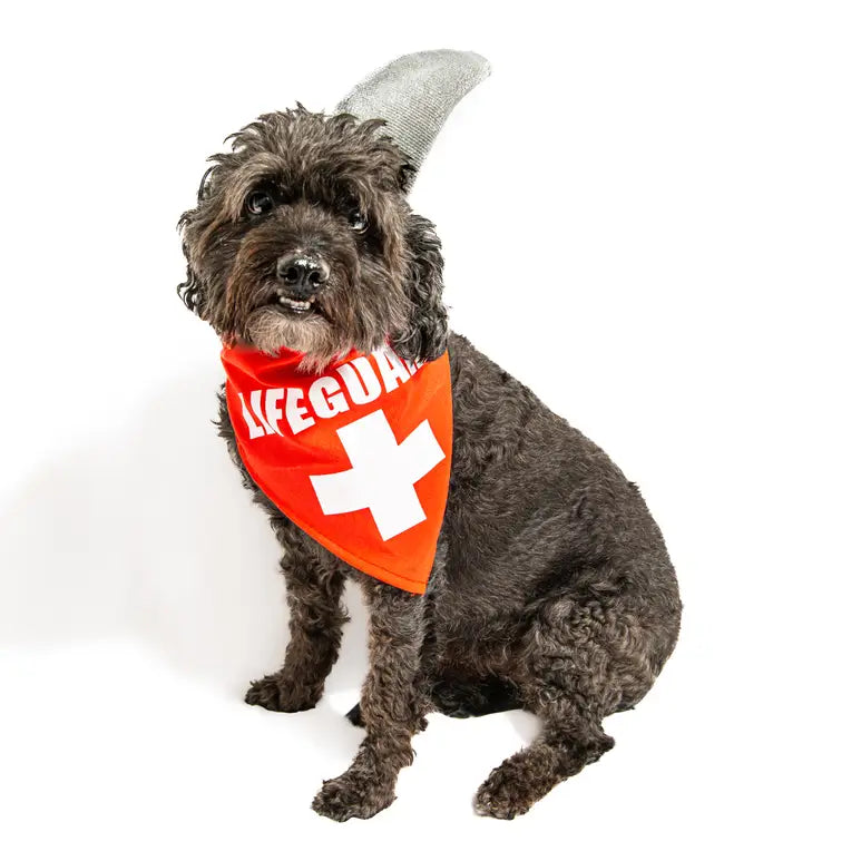 Midlee Shark vs. Lifeguard Halloween Dog Costume