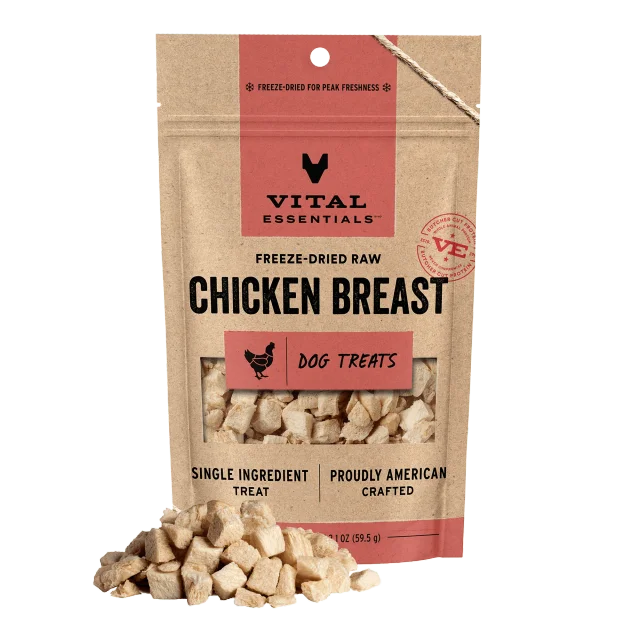 Vital Essentials Freeze-Dried Raw Chicken Breast Dog Treats 2.1oz