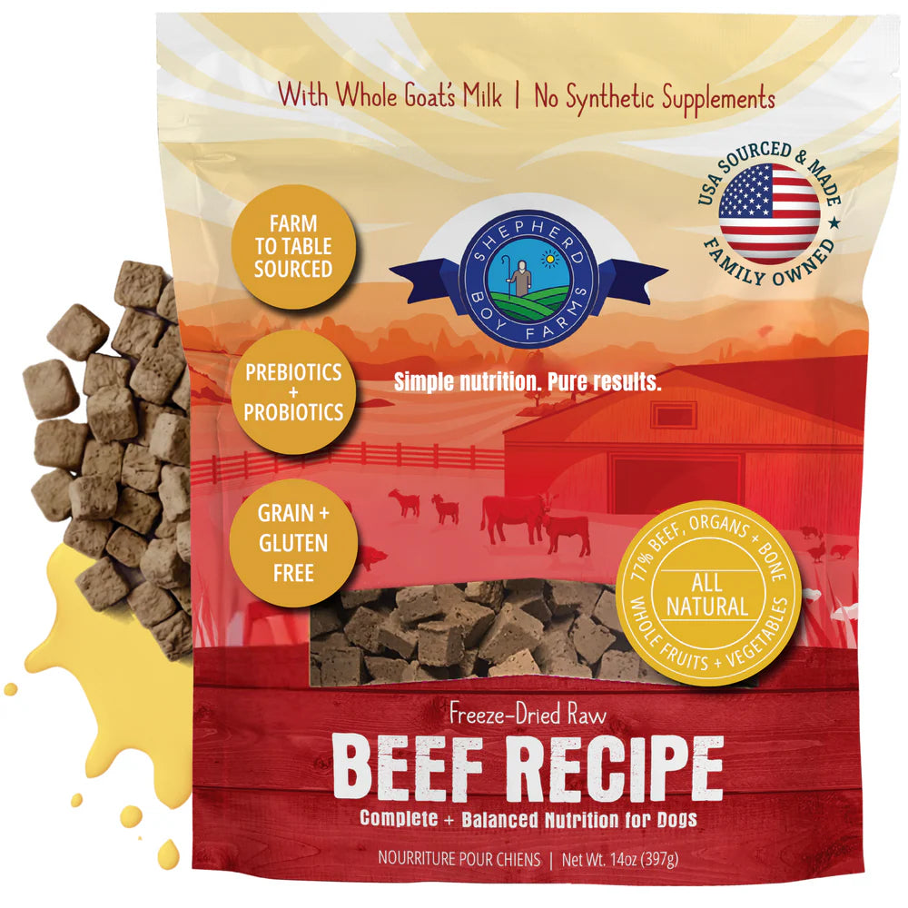 Shepherd Boy Farms Dog Freeze Dried Beef 14oz