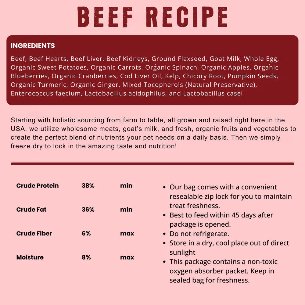 Shepherd Boy Farms Dog Freeze Dried Beef 14oz