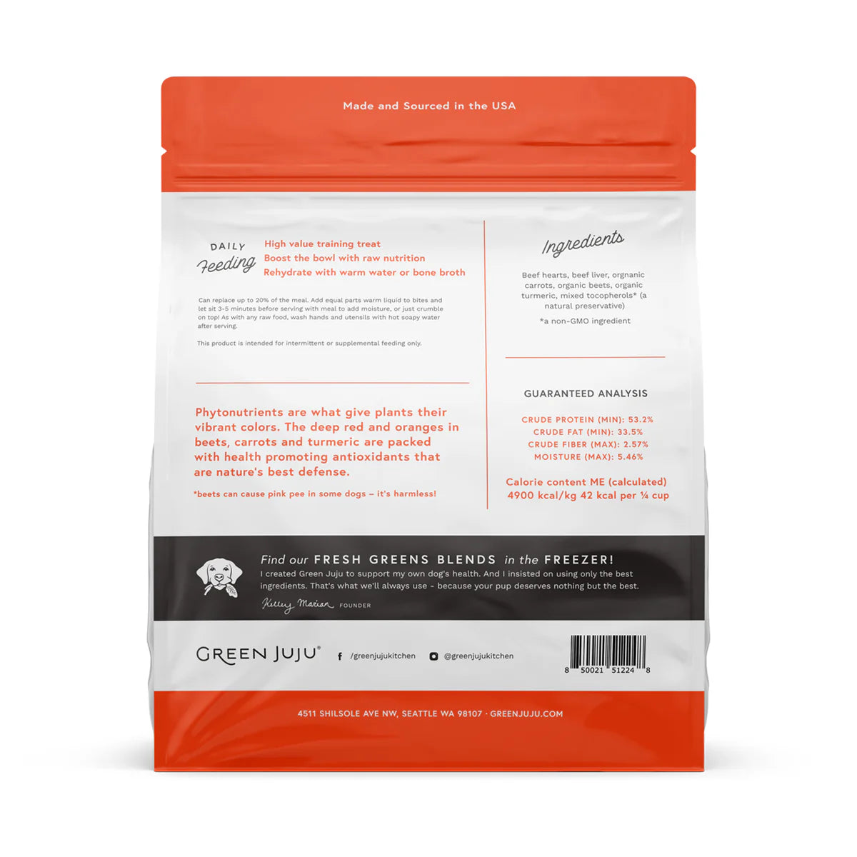 Green Juju Freeze-Dried Beef Red Bites