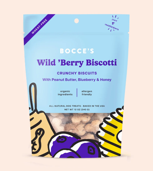 Bocce's Bakery Wild 'Berry Biscotti Biscuits 12oz