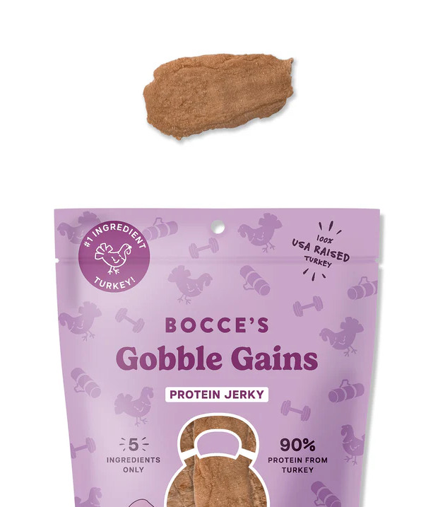 Bocce's Gobble Gains Protein Jerky