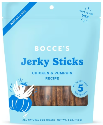 Bocce's Jerkey Sticks Chicken & Pumpkin Recipe