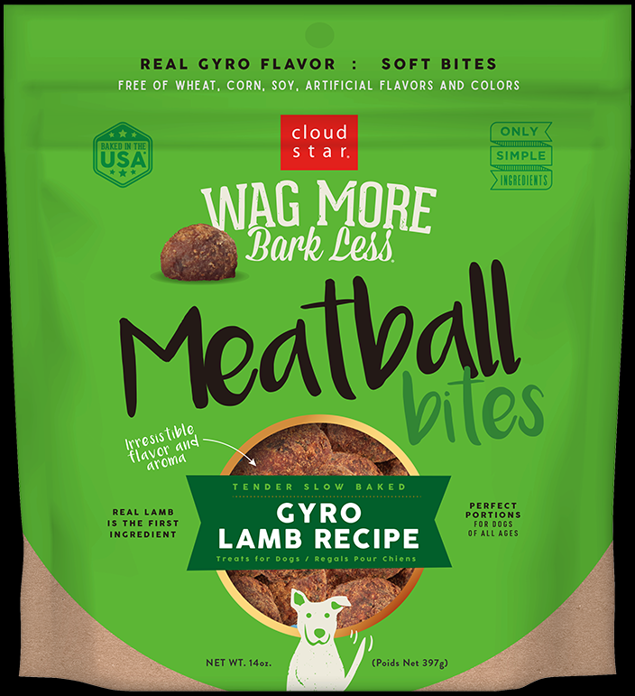 Cloud Star Wag More Bark Less Gyro Lamb Meatball Bites