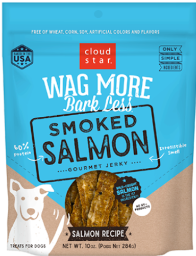 Cloud Star Wag More Bark Less Smoked Salmon Gourmet Jerkey