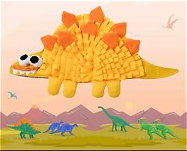 Playful Dinosaur Snuffle Mat - Yellow