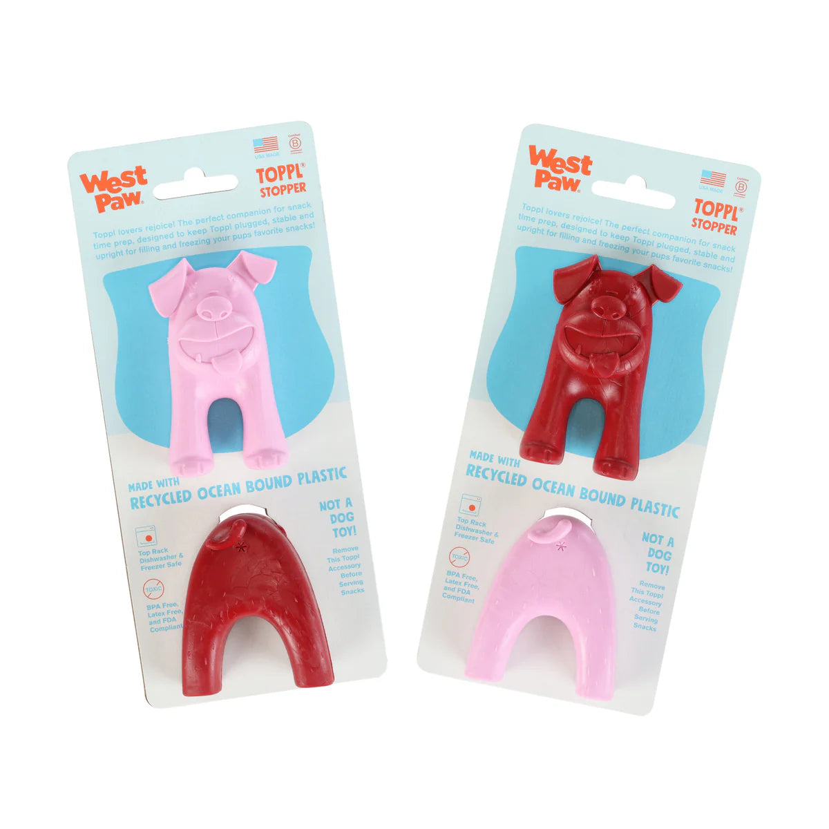 LIMITED EDITION West Paw Ruby & Bubblegum Toppl Stopper
