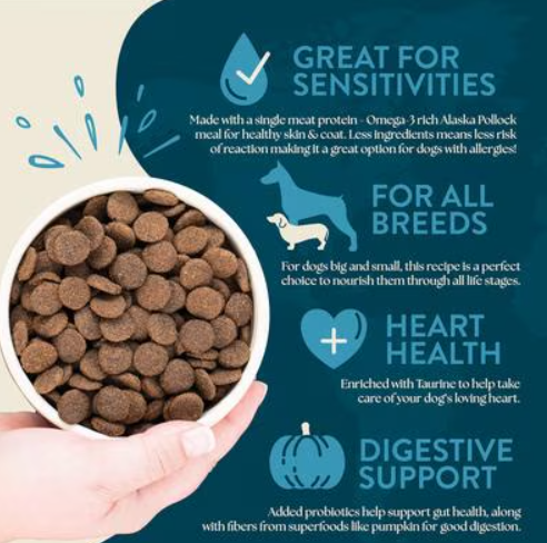 Earthborn Holistic Dog Venture LID Grain Free Alaska Pollock & Pumpkin