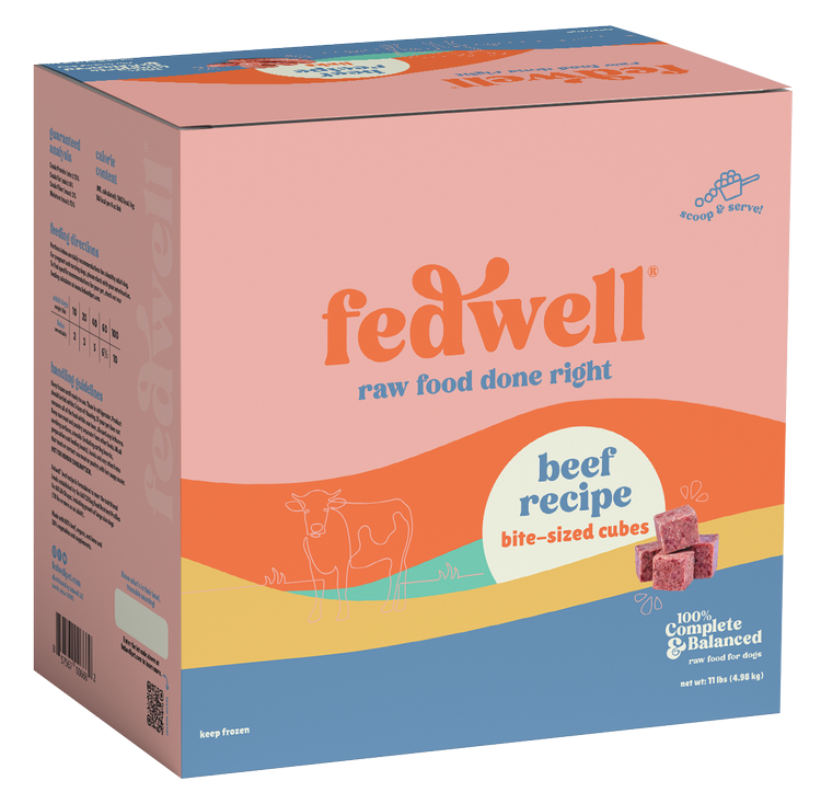 FedWell Dog Frozen Grain Free Beef Diced Cubes