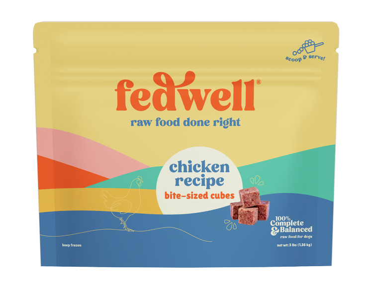FedWell Dog Frozen Grain Free Chicken Diced Cubes