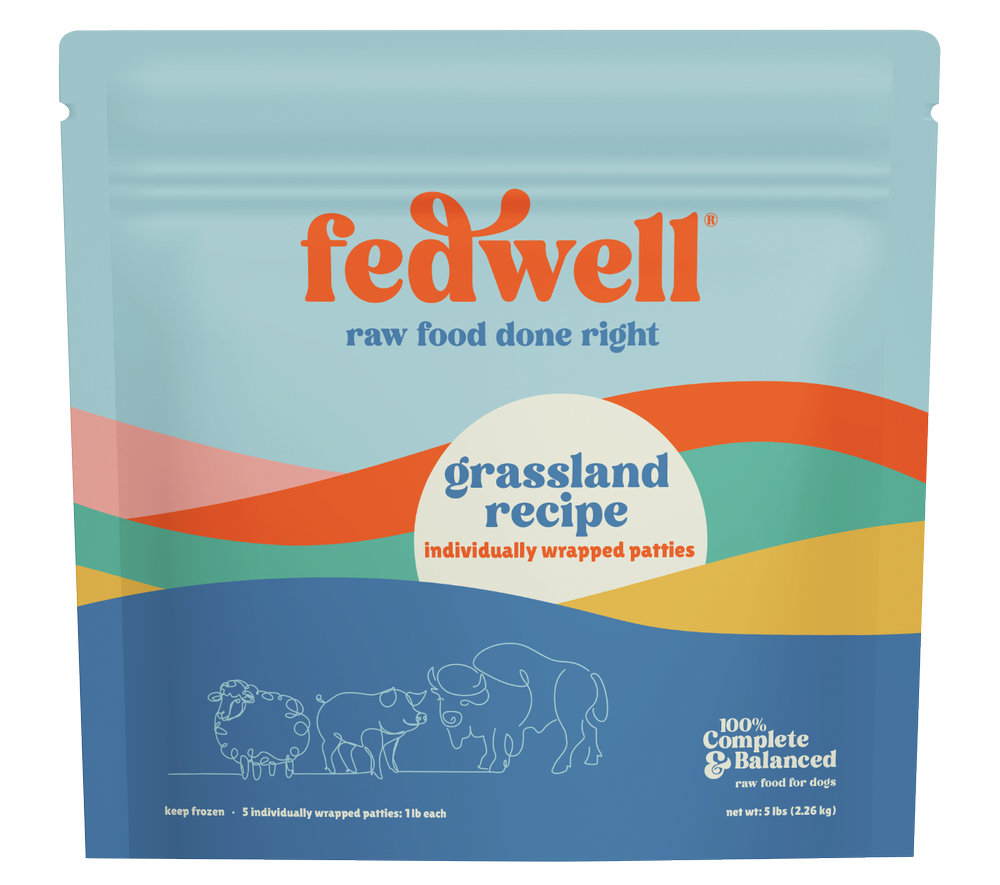 FedWell Dog Frozen Grain Free Grasslands 5 lb Patties