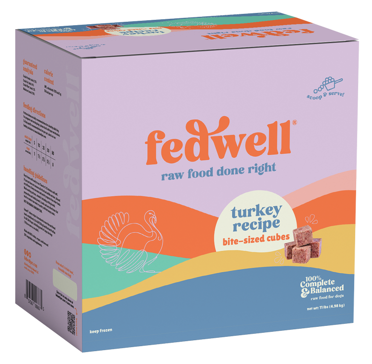 FedWell Dog Frozen Grain Free Turkey Diced Cubes