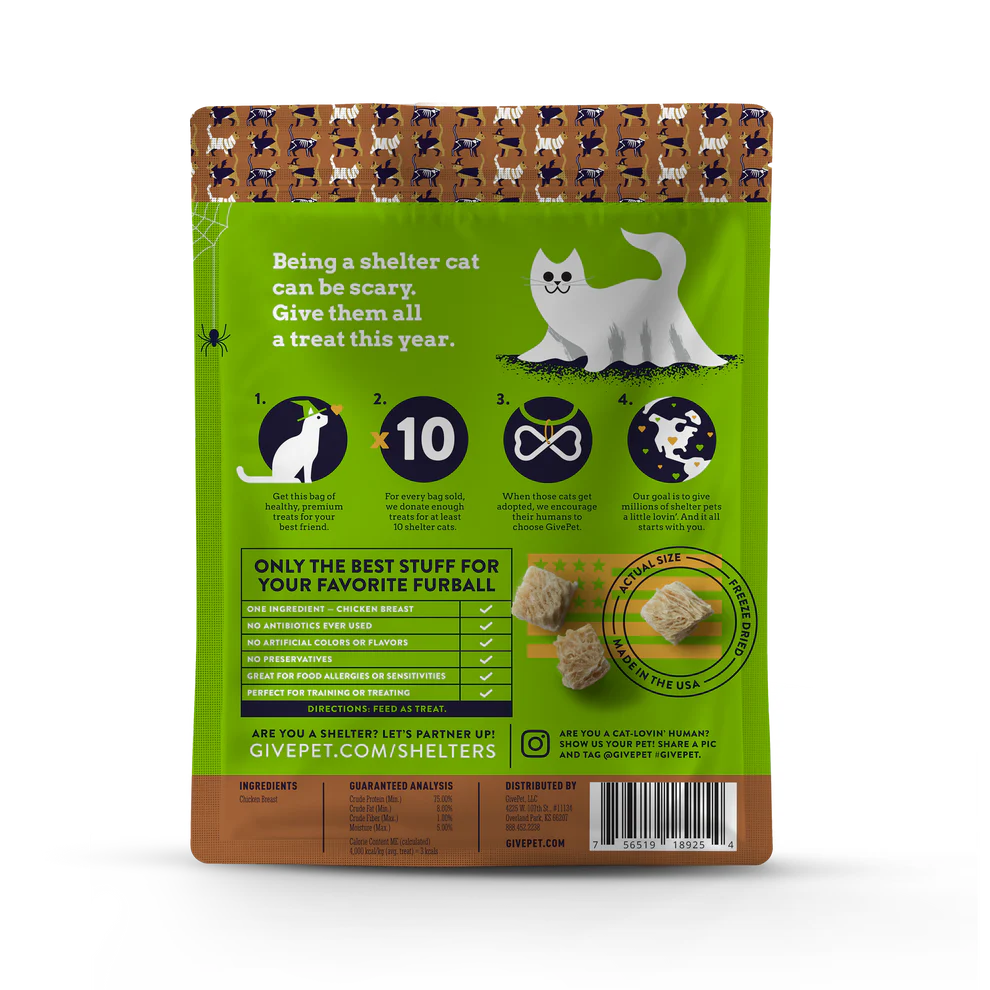 GivePet Halloween Purr-Ty - Freeze-Dried Chicken Breast Cat Treats
