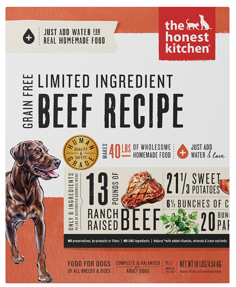 The Honest Kitchen Dog Grain Free Limited Ingredient Beef & Chickpea