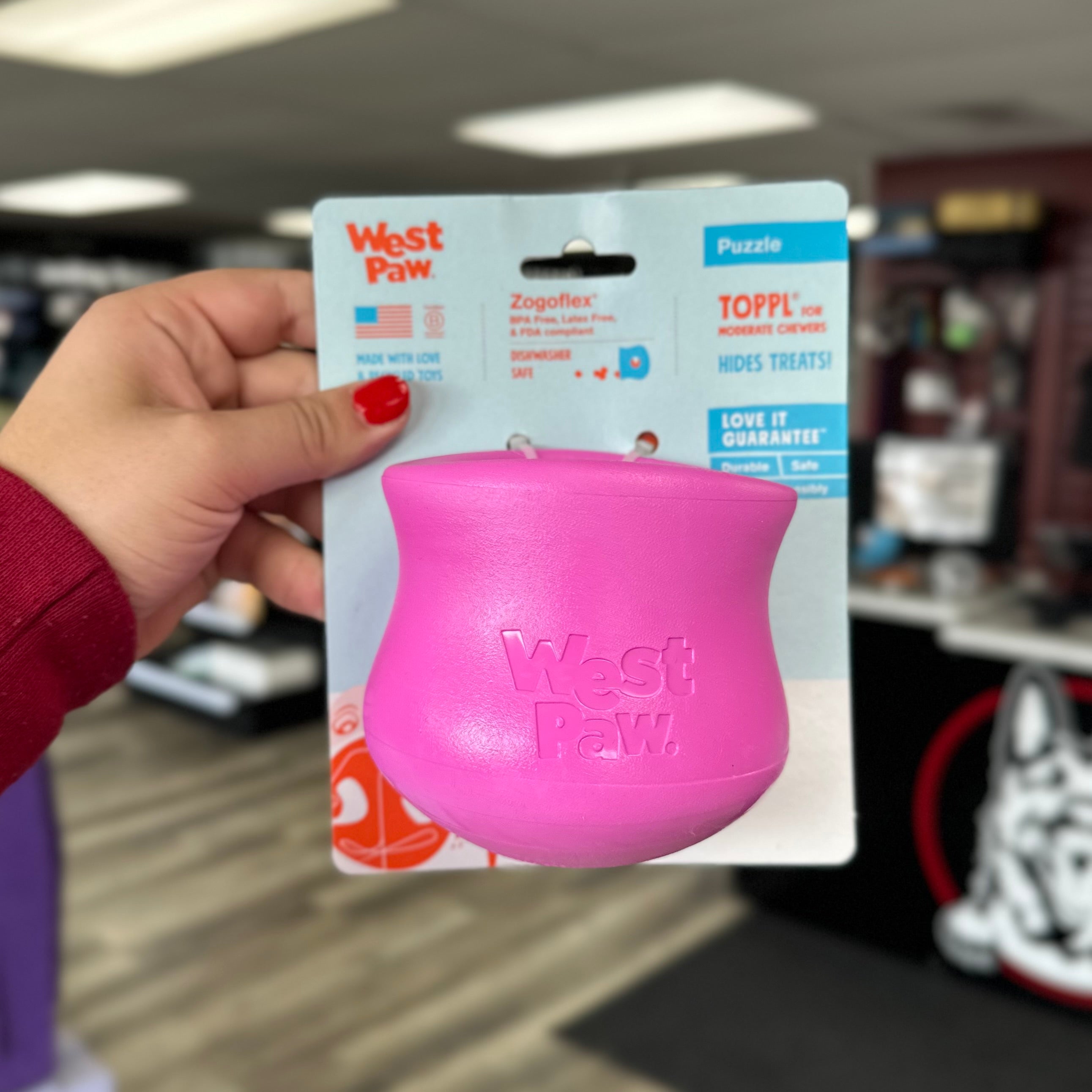 LIMITED EDITION West Paw Hot Pink Toppl - Large