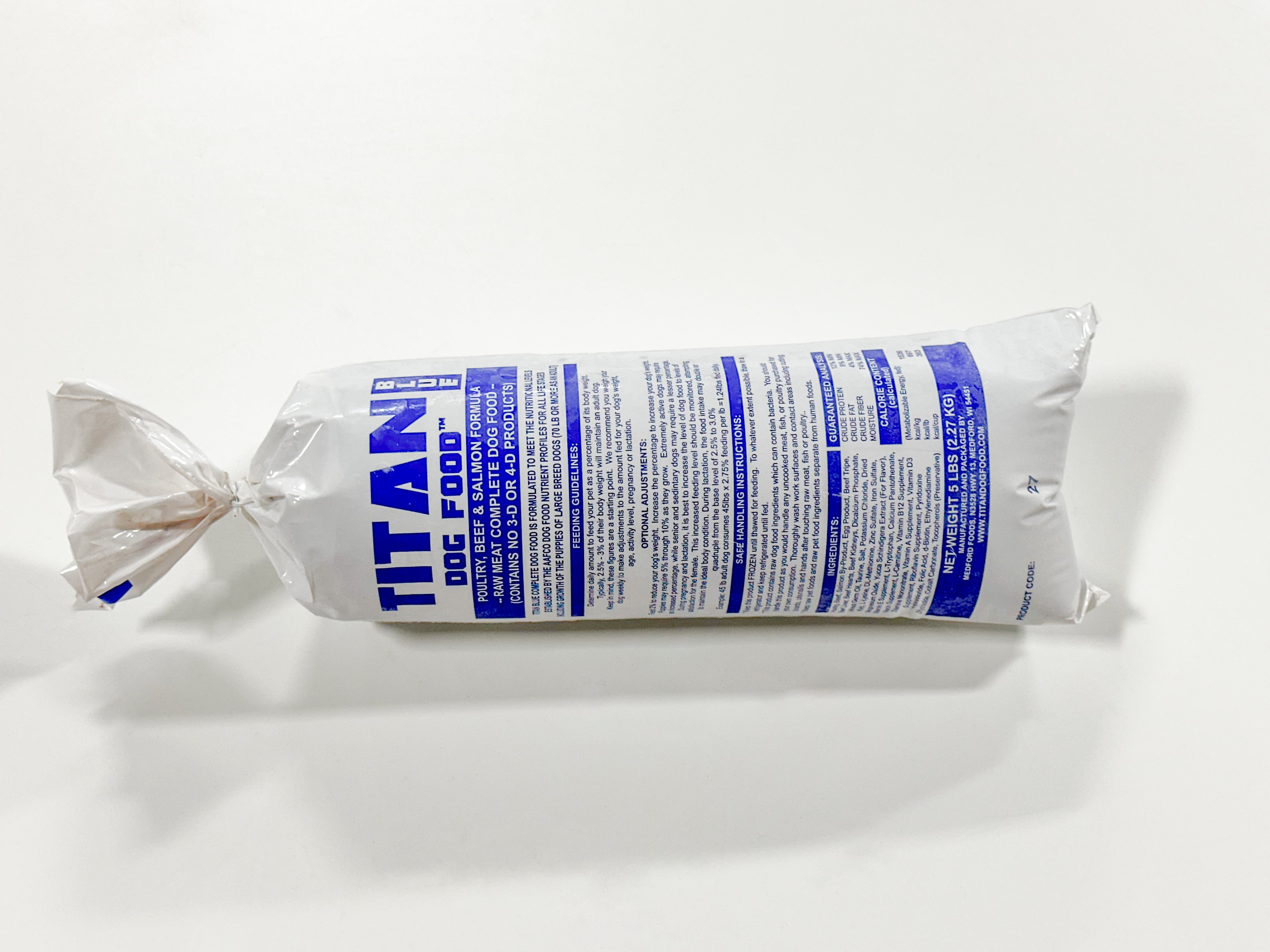 Titan raw shop dog food ingredients