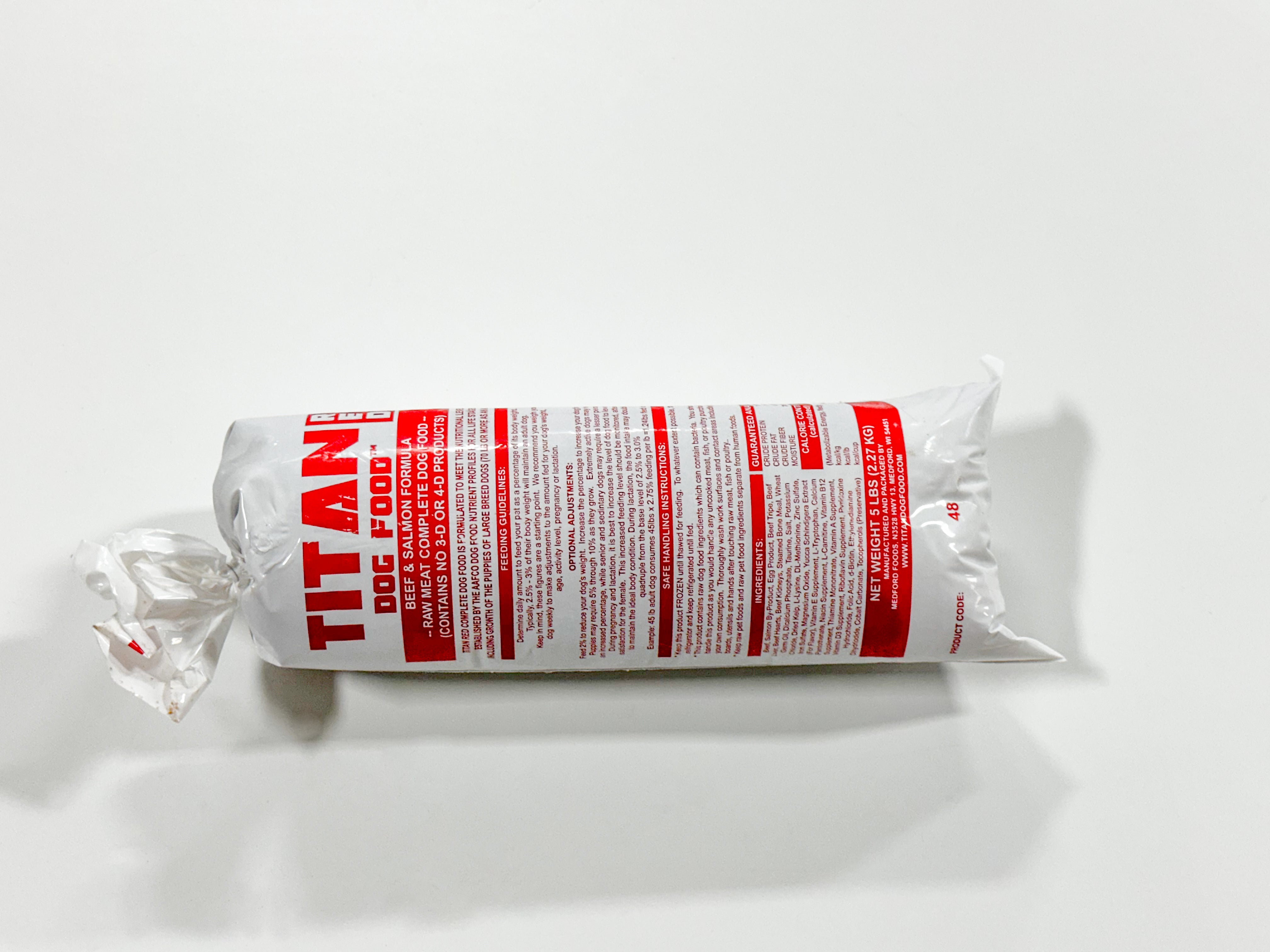 Titan raw dog store food