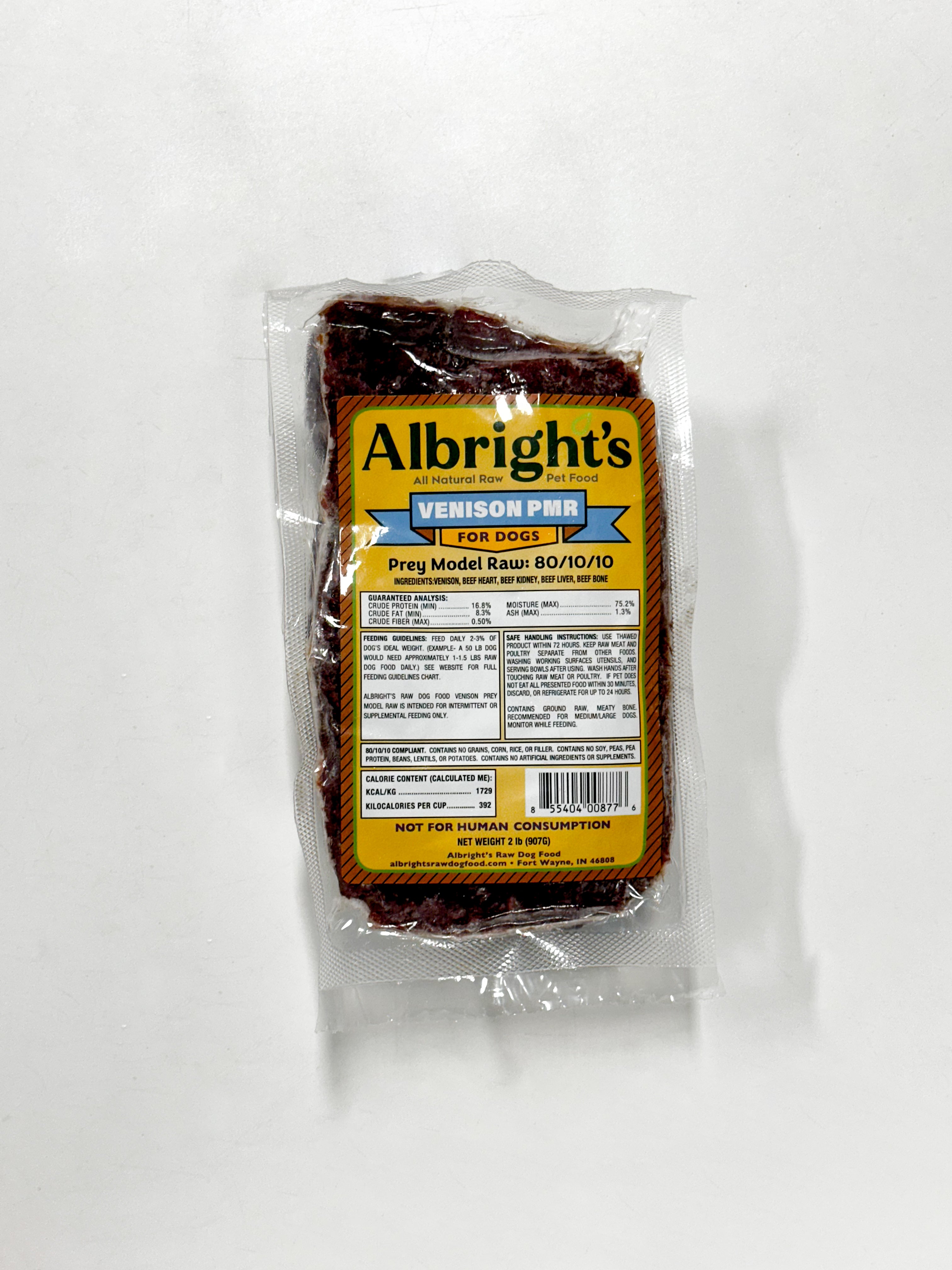 Albright's Venison PMR - 2 lb/15 Pkg Case