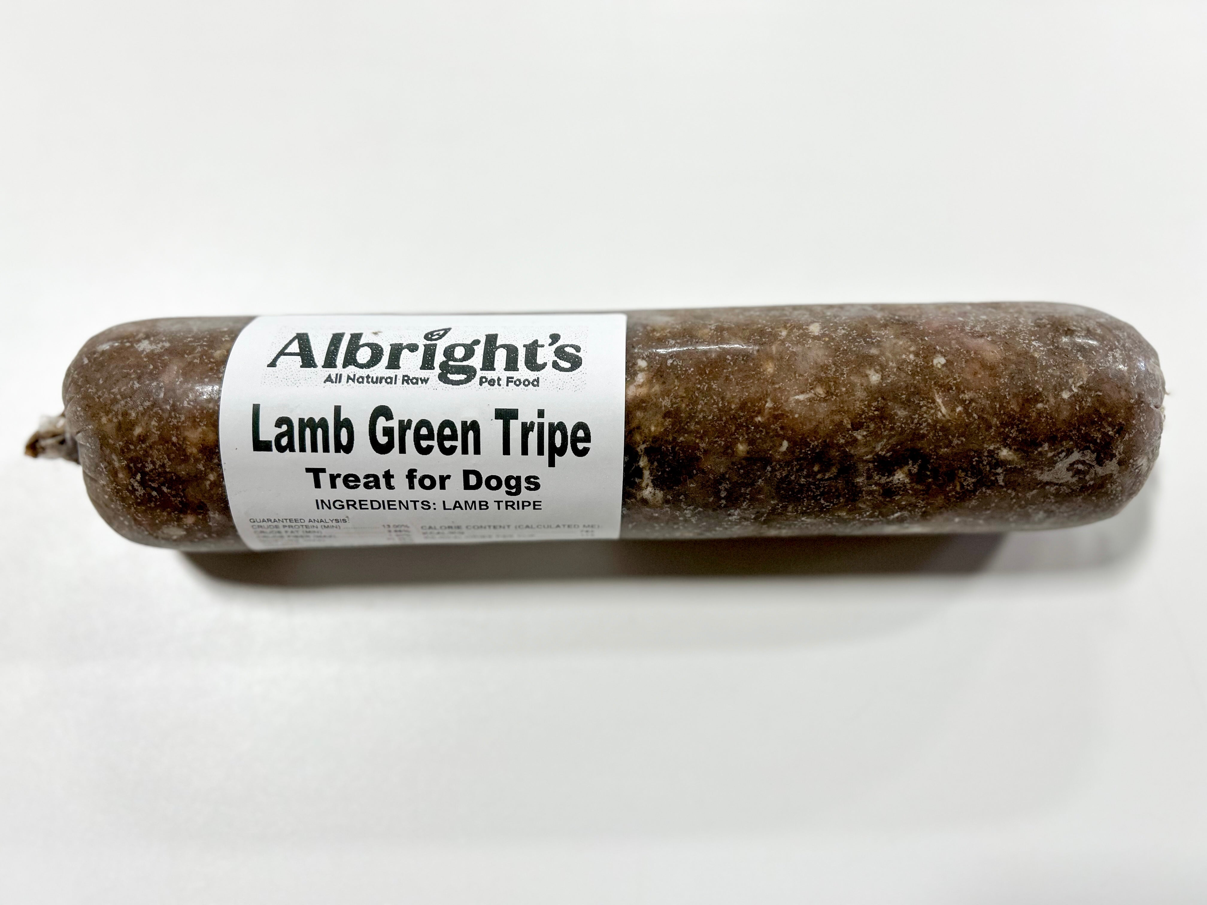 Albright's Green Lamb Tripe - 2 lb/18 Roll Case