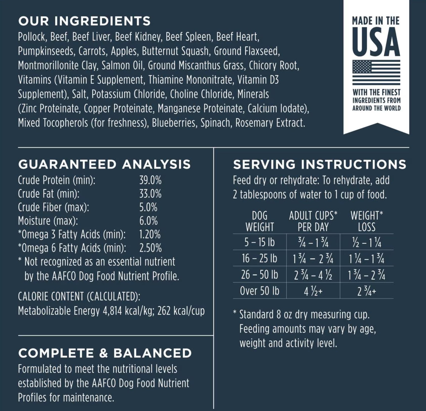 Instinct Raw Meals Wild- Caught Alaskan Pollock Recipe Grain- Free Freeze Dried Dog Food