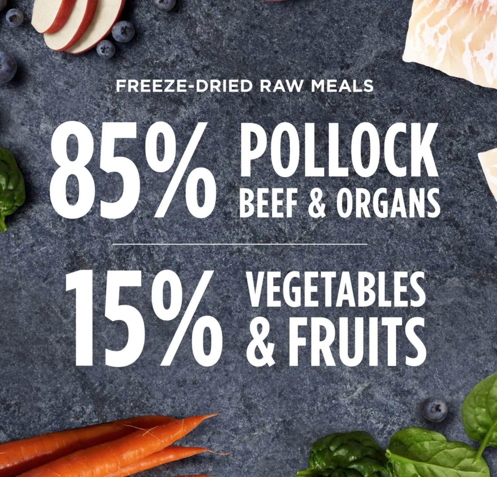 Instinct Raw Meals Wild- Caught Alaskan Pollock Recipe Grain- Free Freeze Dried Dog Food