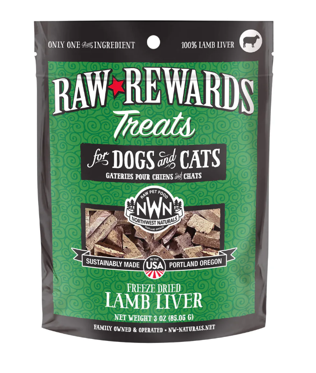 Northwest Naturals Raw Rewards Treats - Lamb Liver