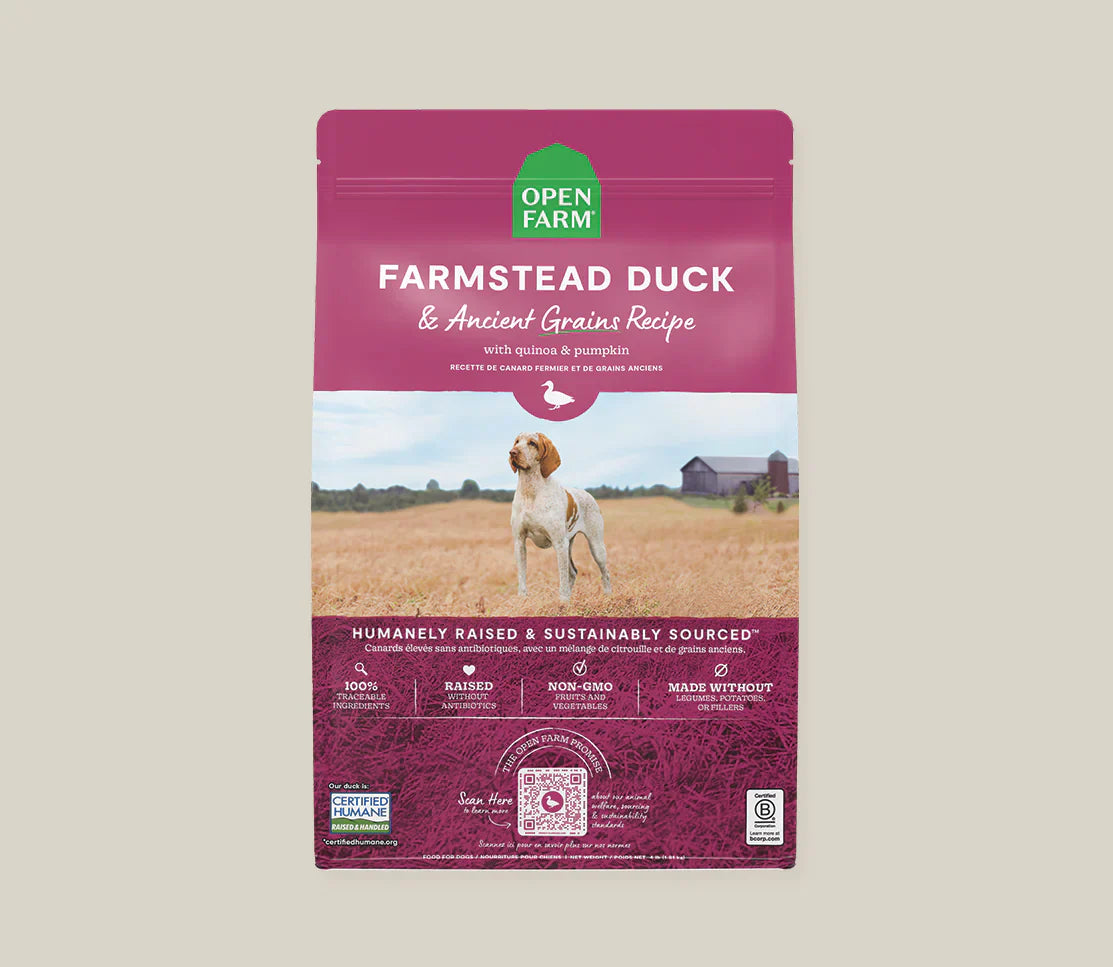 Open Farm Farmstead Duck Ancient Grains Dry Dog Food