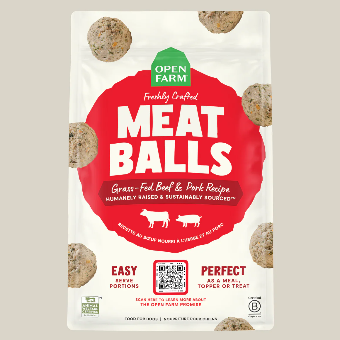 Open Farm Gently Cooked Meatballs - Beef & Pork