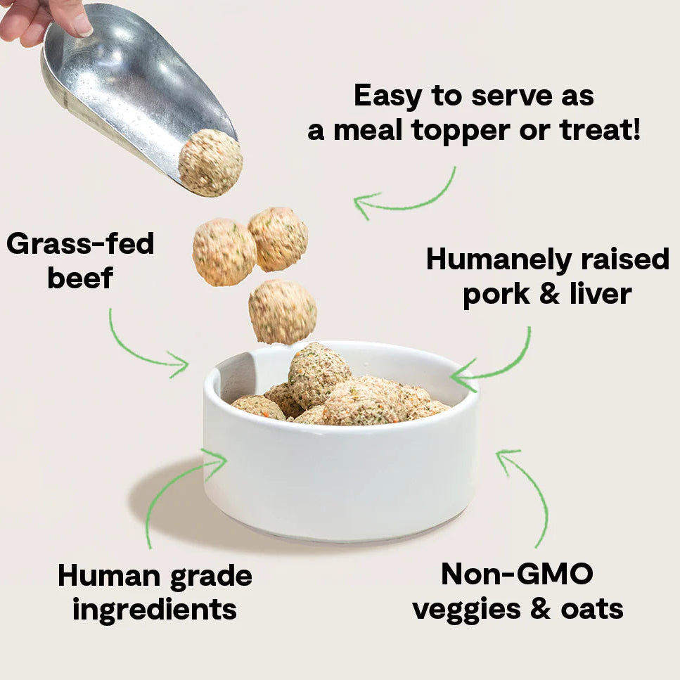 Open Farm Gently Cooked Meatballs - Beef & Pork