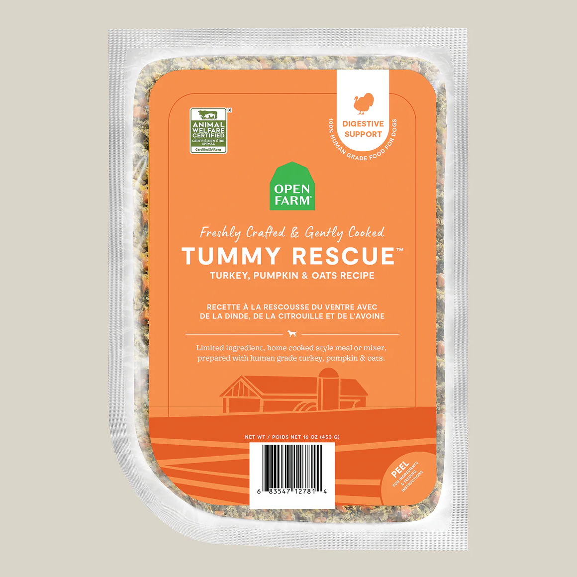 Open Farm Gently Cooked Frozen Dog Food - Tummy Rescue