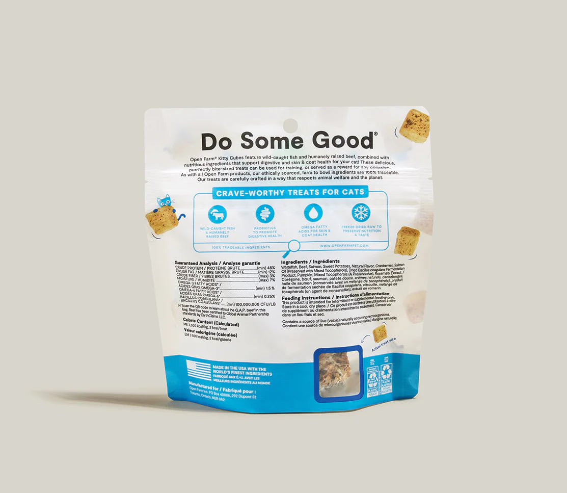 Open Farm Freeze-Dried Surf & Turf Kitty Cube Cat Treats