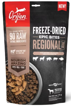 ORIJEN® Freeze Dried Dog Food & Topper 6oz - Regional Recipe