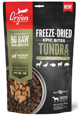 ORIJEN® Freeze Dried Dog Food & Topper 6oz - Tundra Recipe