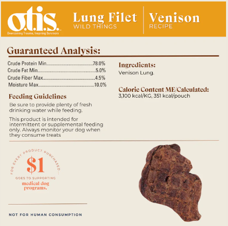 Otis Venison Lung 4oz