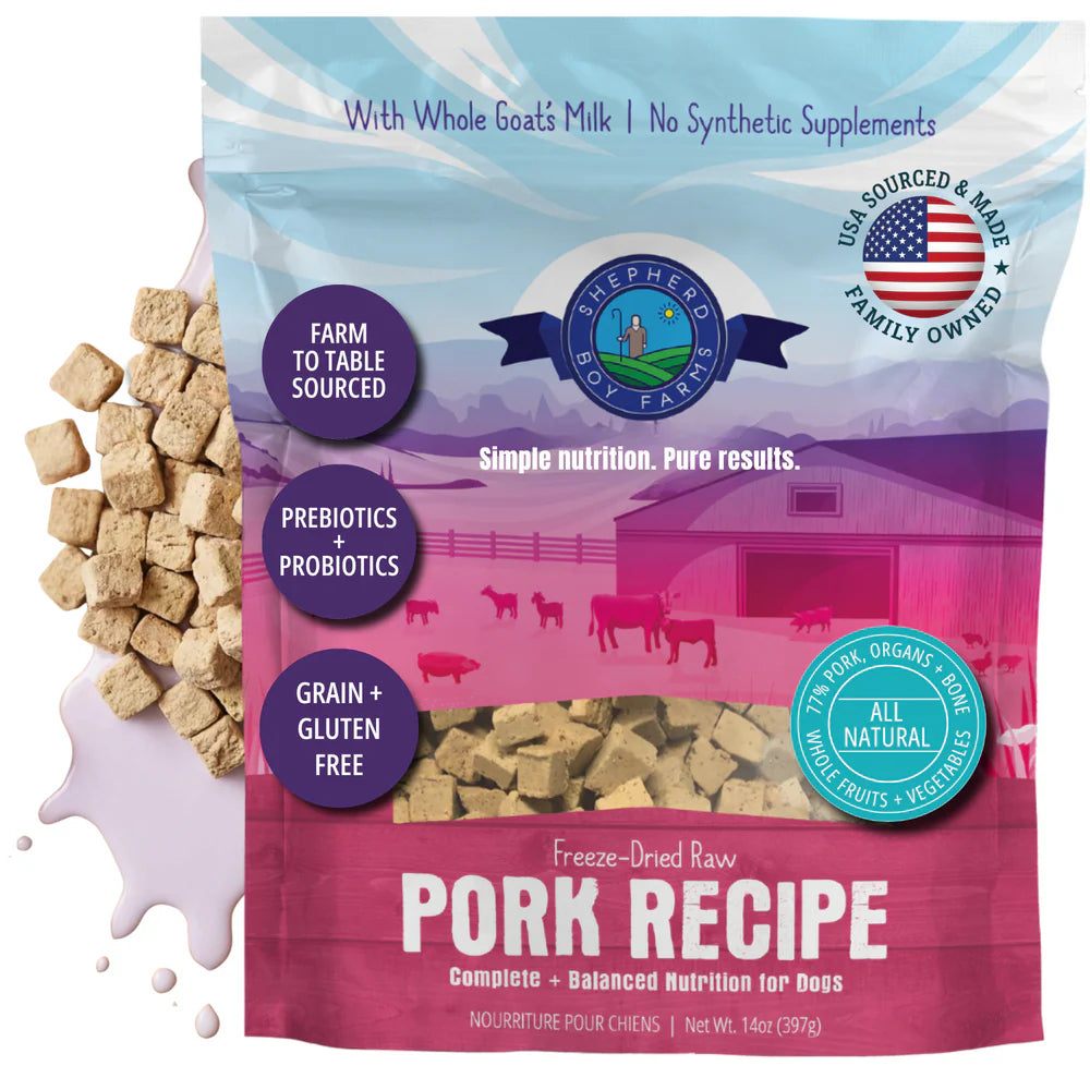Shepherd Boy Farms Dog Freeze Dried Pork 14oz