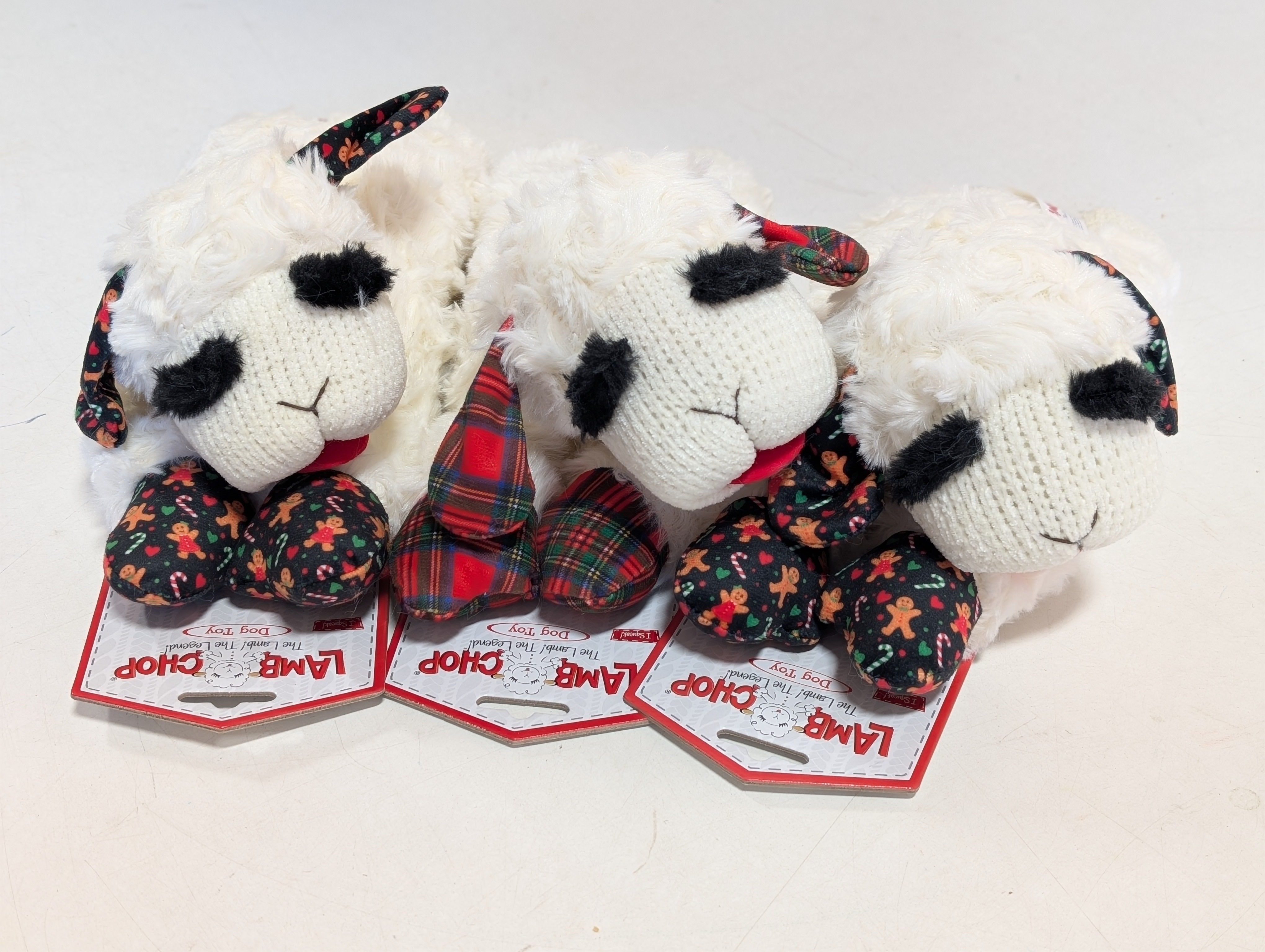 Multipet Merry Christmas Lamb Chop Dog Toy - Assorted Colors