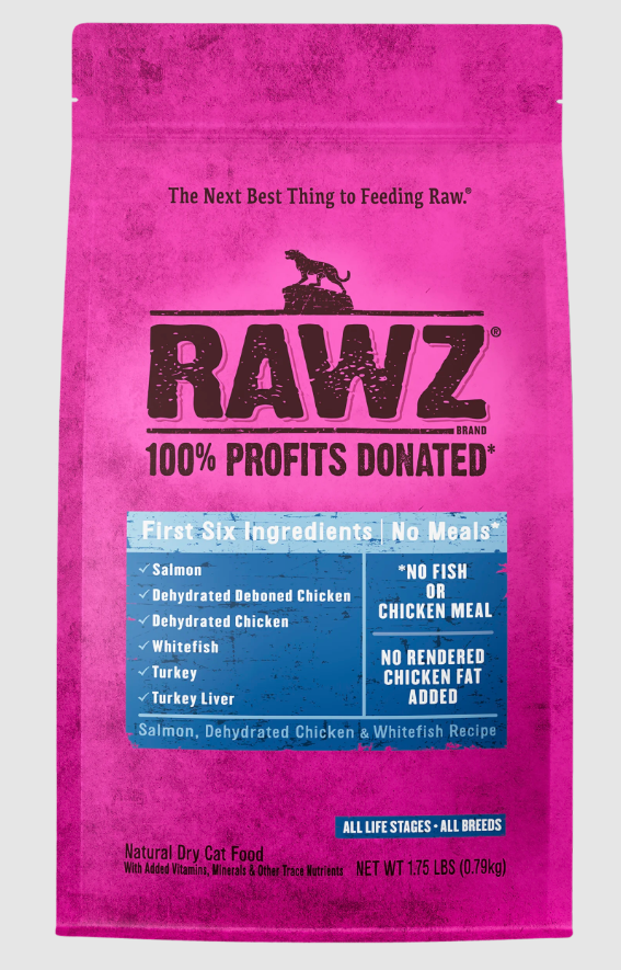 Rawz Cat Meal Free Salmon, Chicken, and Whitefish