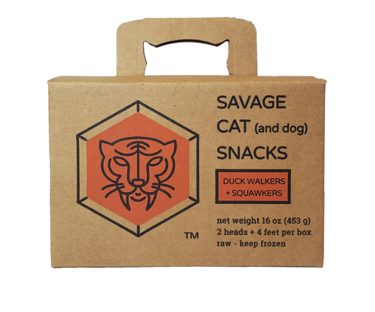 Savage Cat Frozen Duck Head & Feet Pack