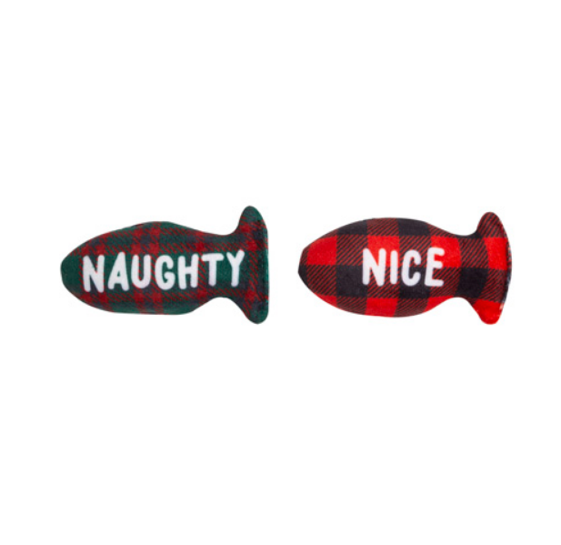 Pearhead Holiday Naughty & Nice Cat Toy Set