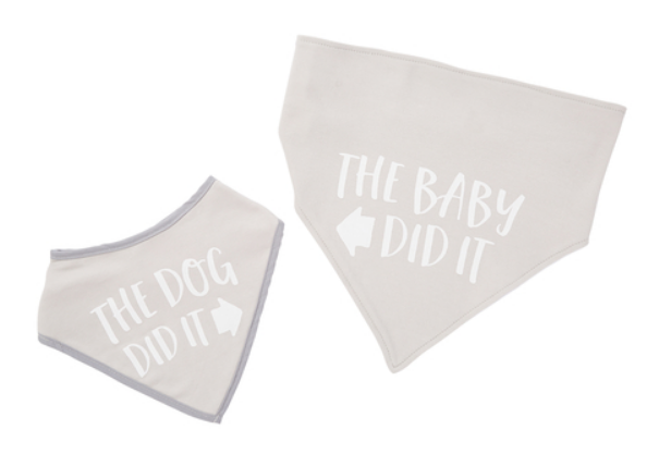 Pearhead "That One Did It" Baby & Dog Bib Set