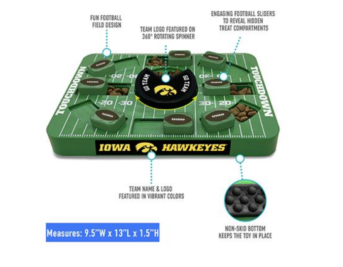 Pets First NCAA Iowa Puzzle Toy