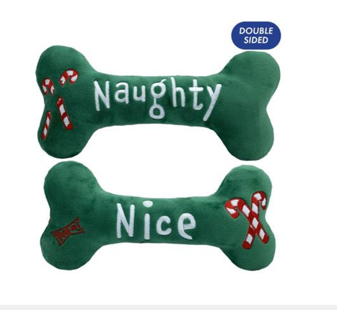 Huxley & Kent Naughty and Nice Bone Dog Toy