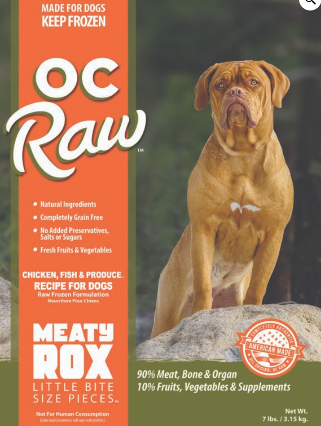 OC Raw Meaty Rox - Chicken, Fish & Produce - 7lb