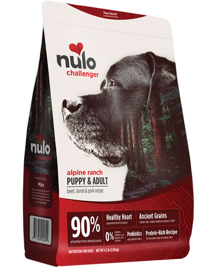 Nulo Challenger Puppy & Adult Grain In Beef, Lamb & Pork