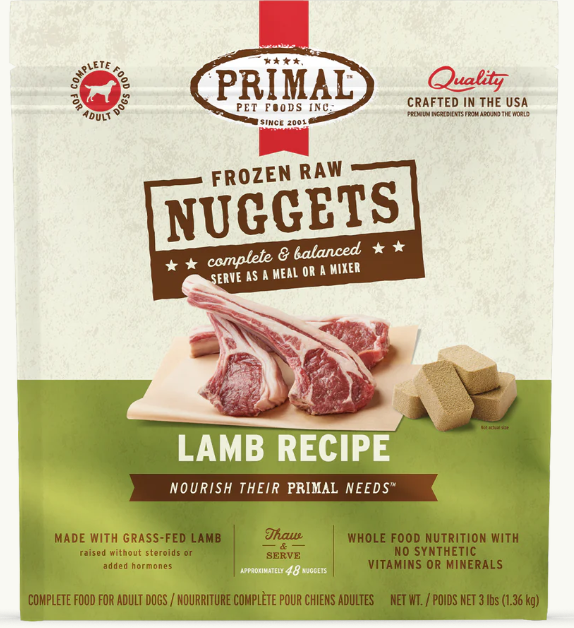 Primal Canine Frozen Lamb Nuggets