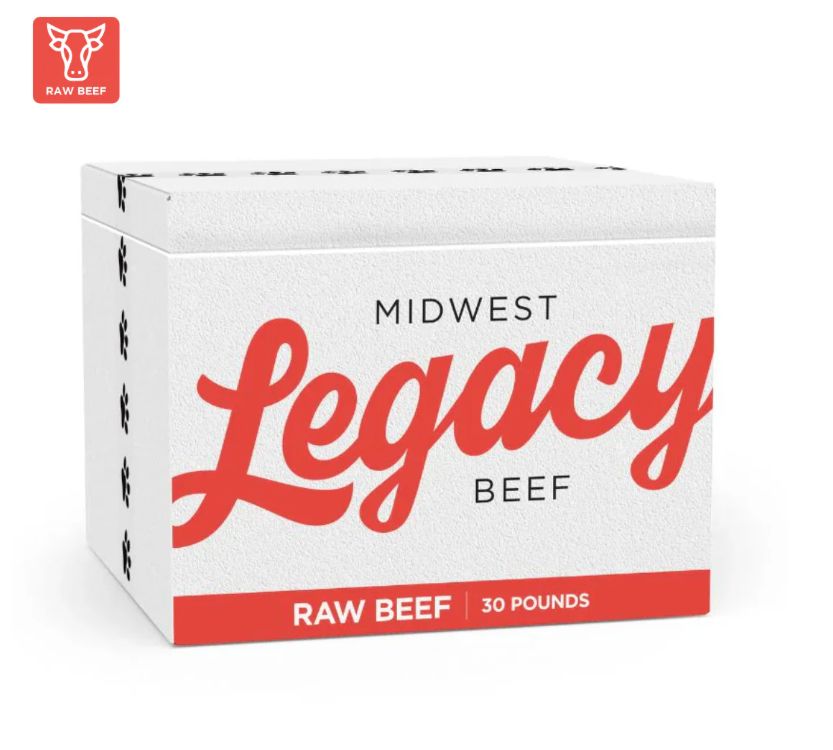 Midwest Legacy Raw Beef - 2lb Individual Roll