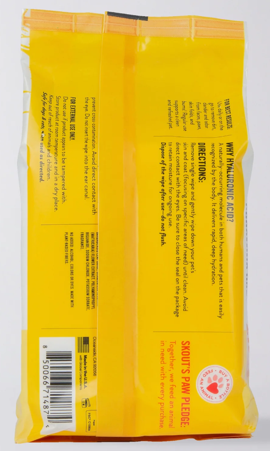 Skout's Honor Hydroclear Grooming Wipes